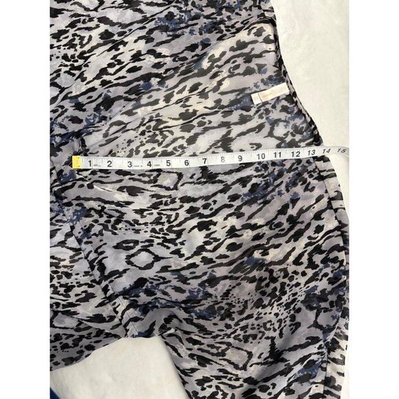 Animal Print Sheer Tunic Top With Empire Waist Womens Size XL - Picture 8 of 11